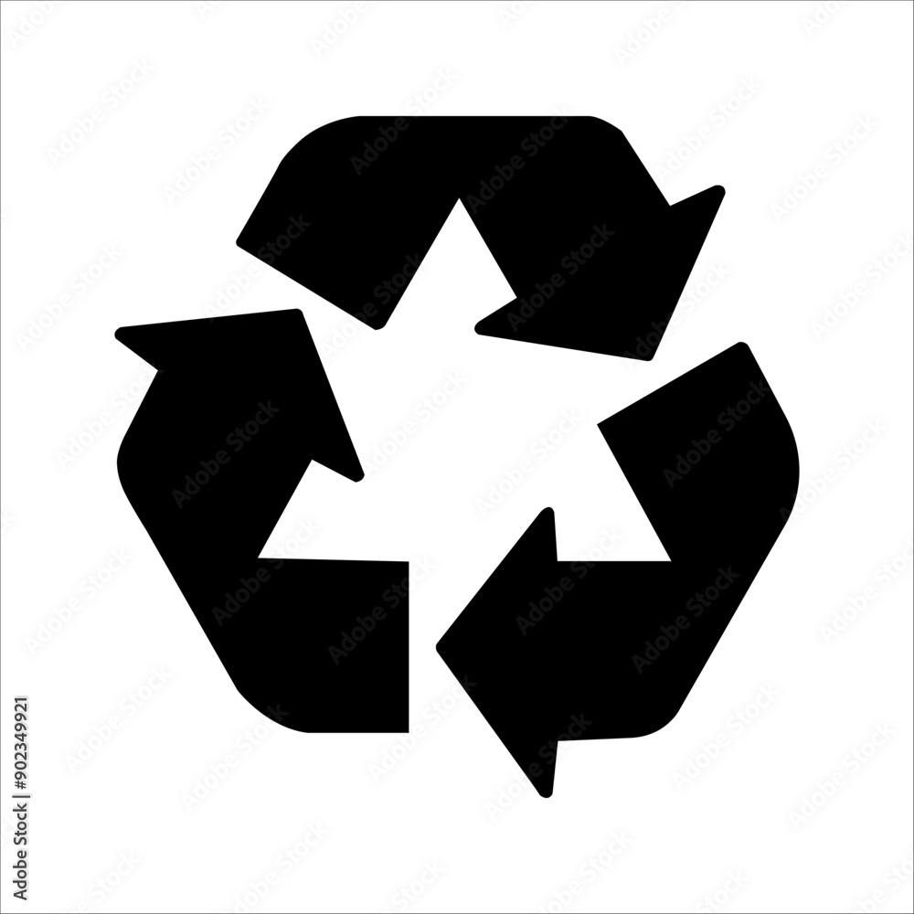 recycling symbol. waste treatment. icon vector. recycling symbol. waste treatment. icon vector.