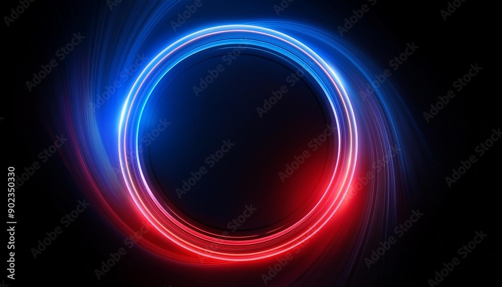 Obraz premium シンプルな背景、光る円、華麗、なめらか、光沢感、スタイリッシュ Generated by AI