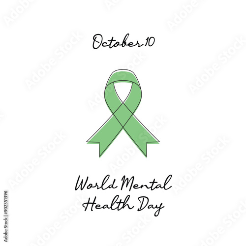 line art of World Mental Health Day good for World Mental Health Day celebrate. line art.