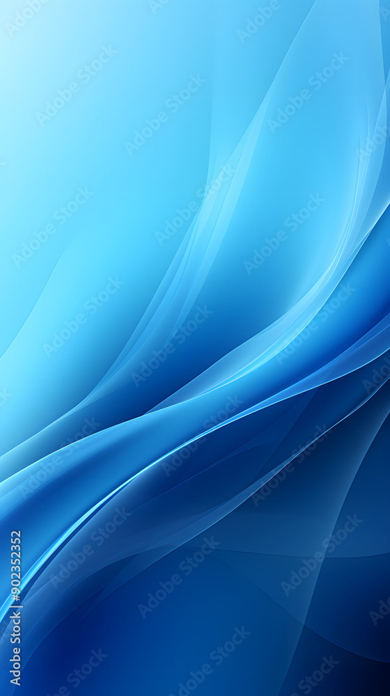 Obraz premium Digital technology blue rhythm wavy line abstract graphic poster background with generative