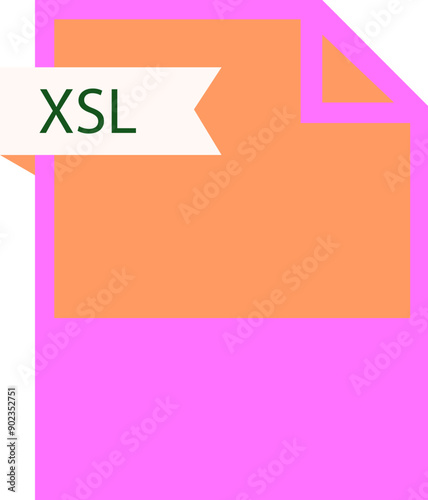 XSL File format icon roe color fill