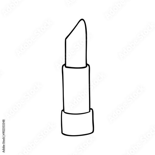 lipstick outline vector illustration