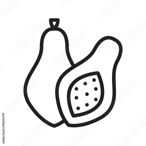 Papaya  icon vector image. Suitable for mobile application web application and print media.