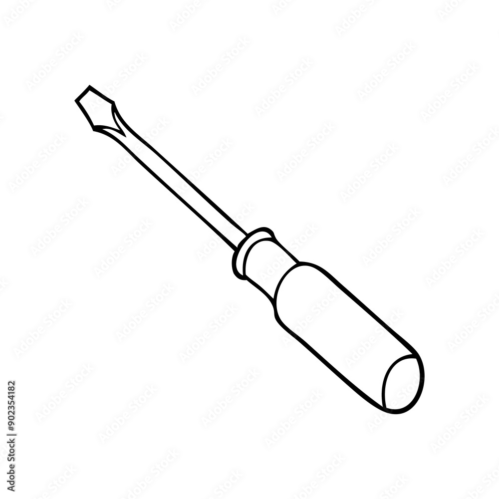 Fototapeta premium screwdriver line vector illustrator