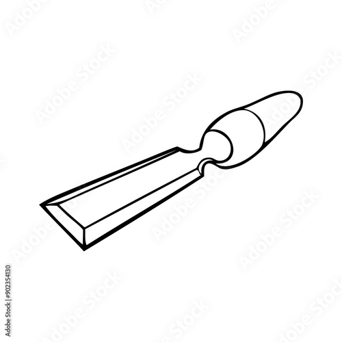 chisel outline vector illustration