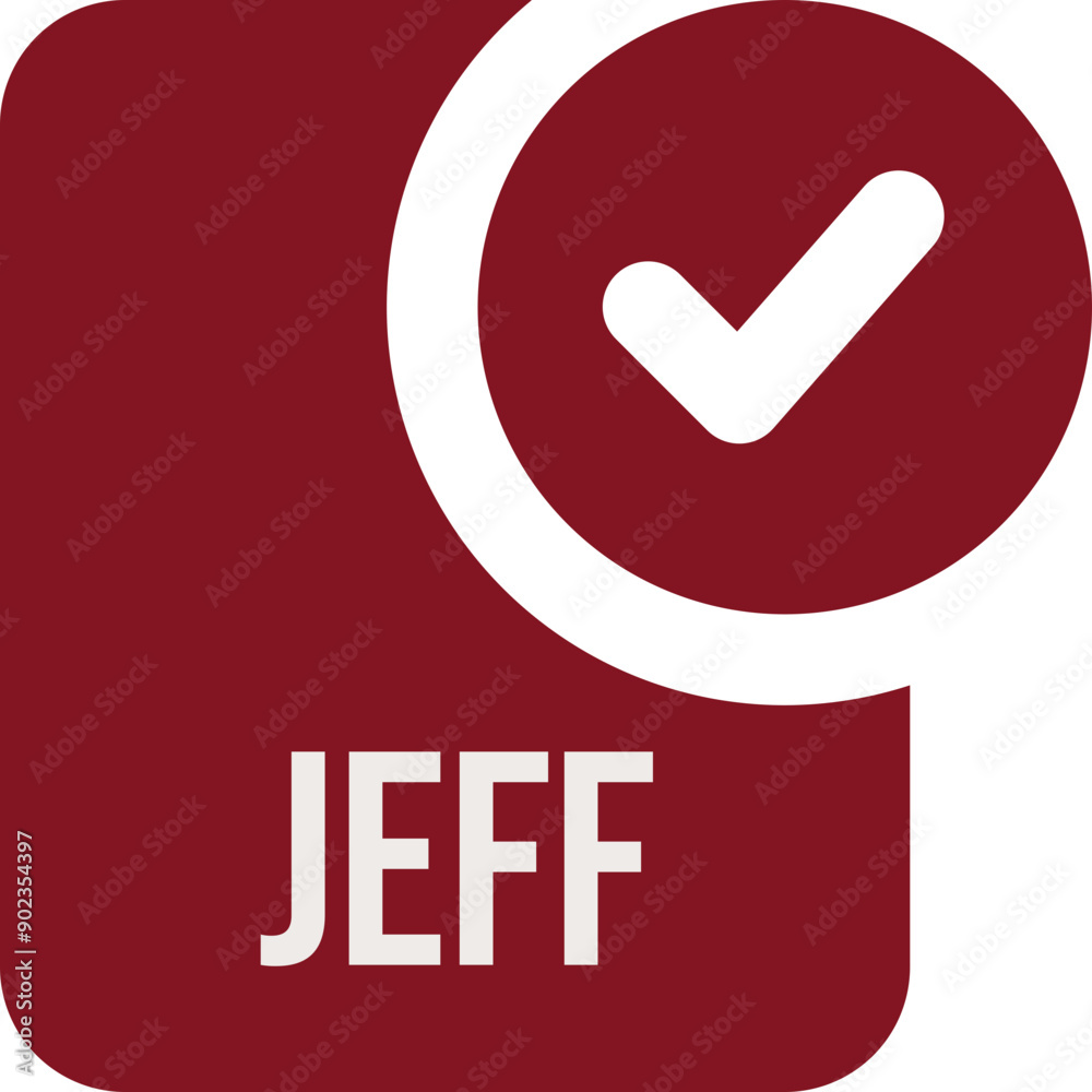 JEFF File icon with dark color and folded doc JEFF File icon with dark color and folded doc