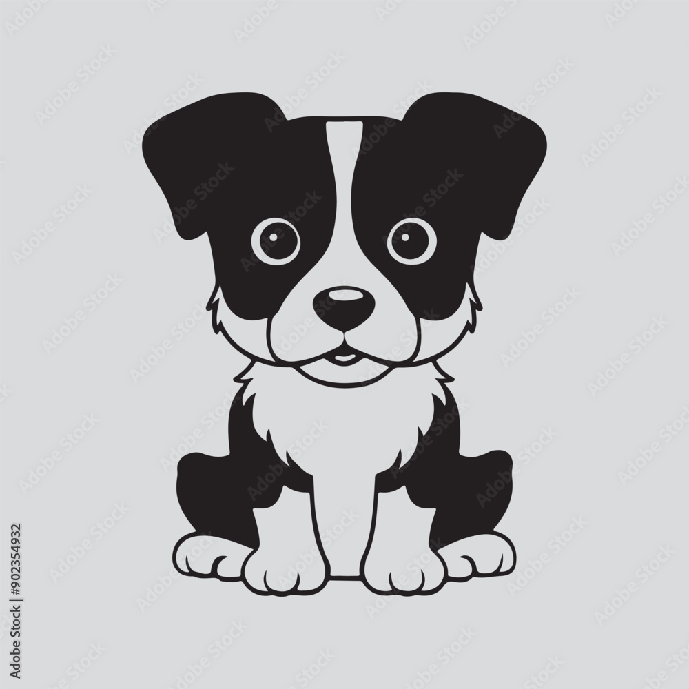 Dog silhouette vector art illustration with white background. Dog silhouette vector art illustration with white background.