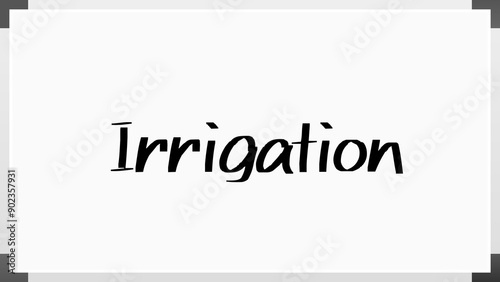 Irrigation のホワイトボード風イラスト