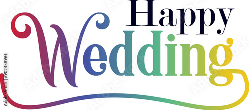 Happy wedding lettering collections. Wedding lettering. Greetings lettering