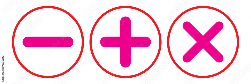 Obraz premium Plus Minus Icon