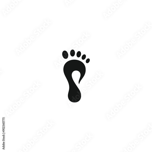 Foot icon vector. EPS 10 editable vector