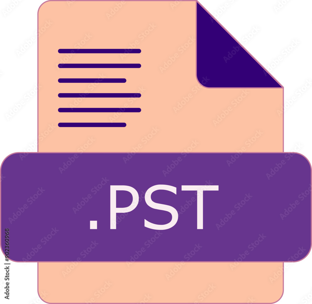 PST File extension icon insidse fill with lines fill PST File extension icon insidse fill with lines fill