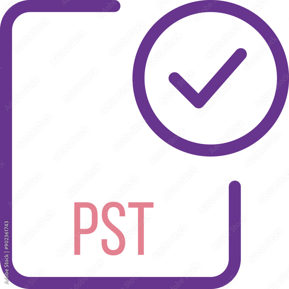 PST File icon with checked mark PST File icon with checked mark