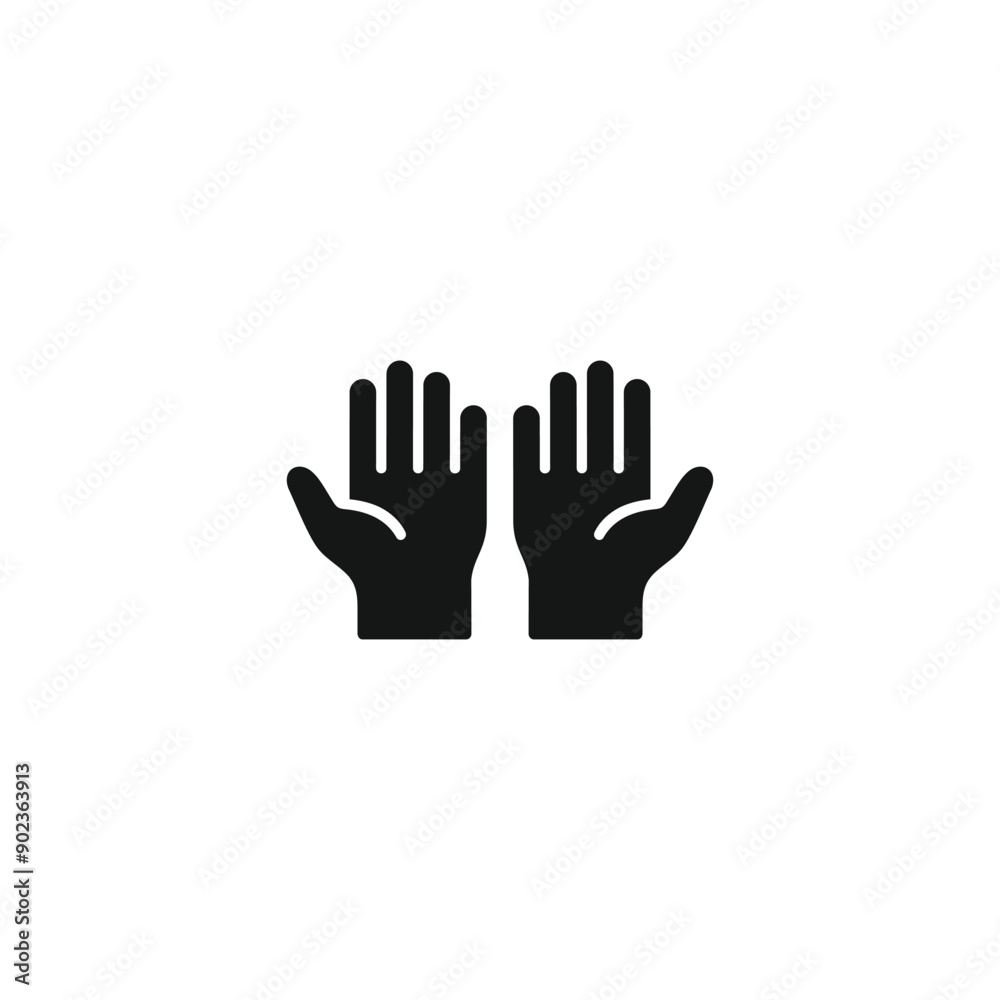 Hands icon vector. EPS 10 editable vector