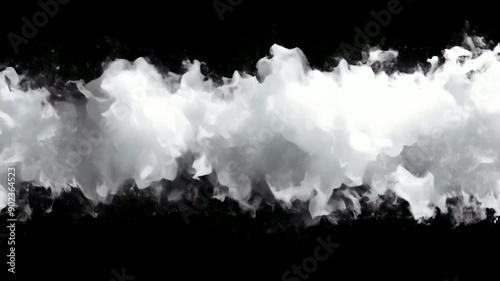 Abstract loop of white grunge over a black background photo