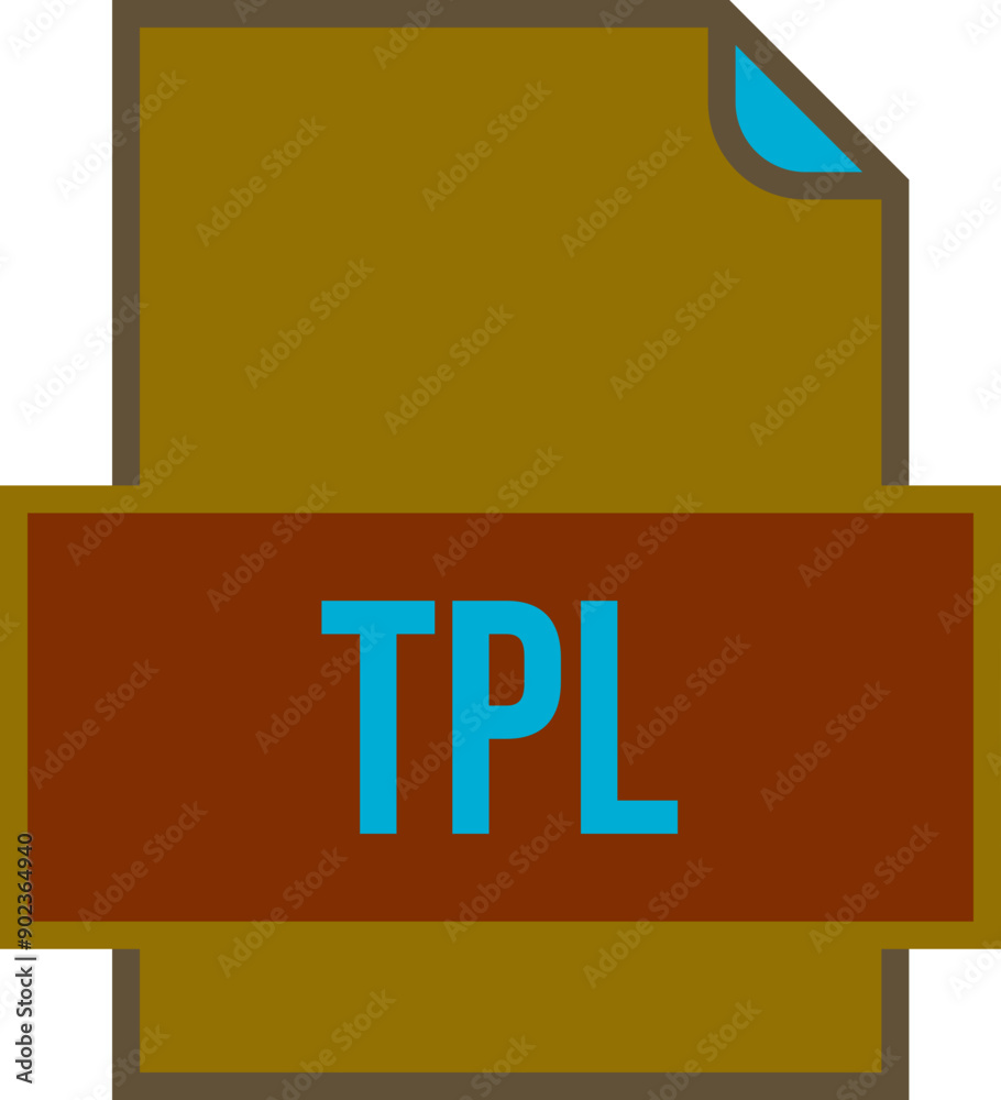 TPL File icon fill and outline crisp corners TPL File icon fill and outline crisp corners