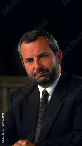 Candid moment of Ehud Barak, Ex-Prime Minister of Israel, during a public event photo