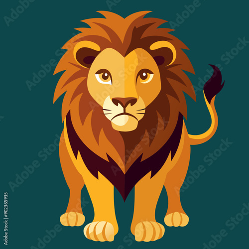 Majestic Lion Vector Illustration for Creative Projects photo