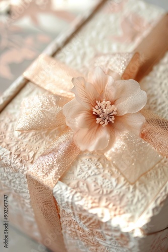 Gift Box with Delicate Flower Decoration