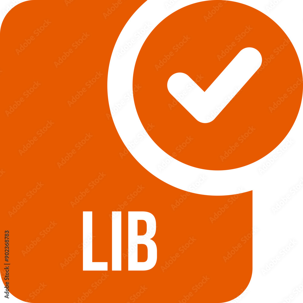 LIB ip file icon with black checked mark LIB ip file icon with black checked mark