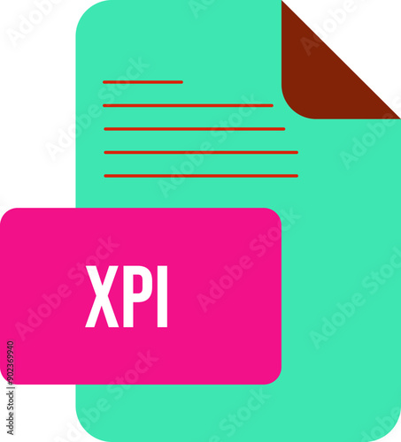 XPI ip icon black & grey fill with symbol photo