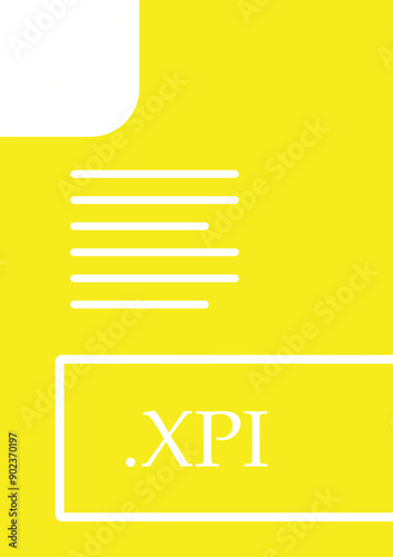 XPI File format icon fill insidse with symbol photo