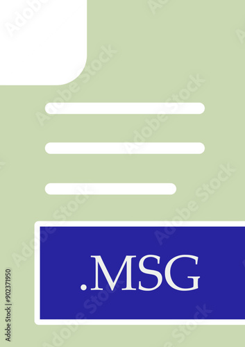 MSG File format icon fill inside