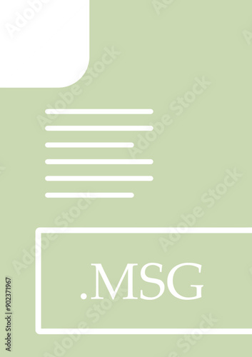 MSG File format icon fill insidse with symbol