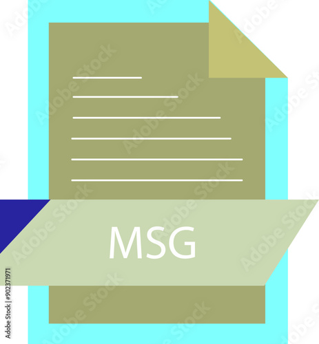 MSG File format icon modern design