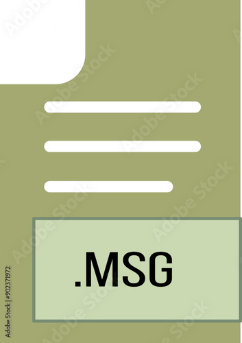 MSG File format icon outline and fill
