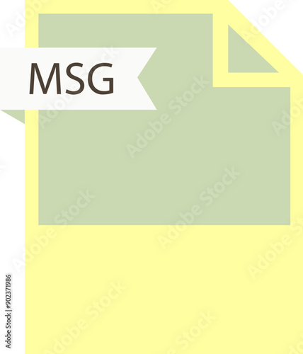MSG File format icon roe color fill