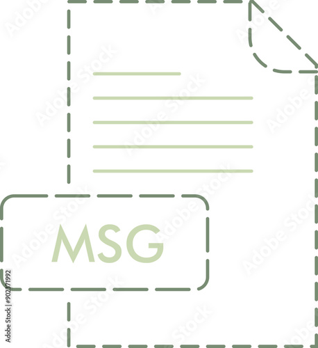 MSG File format icon rounded outline
