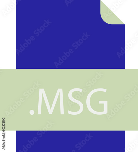 MSG File icon fill crisp corners with doted lines