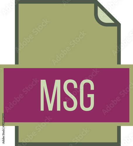 MSG File icon fill and outline crisp corners