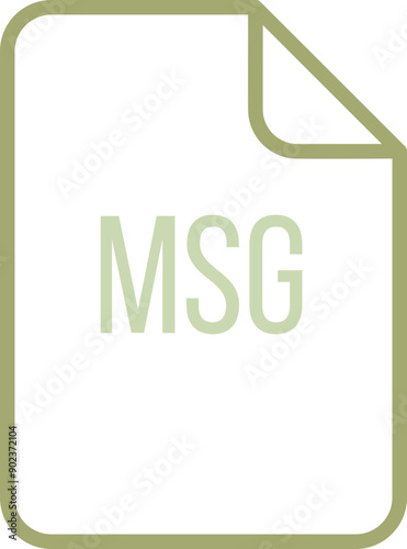 MSG File icon fill rounded corners bold outline