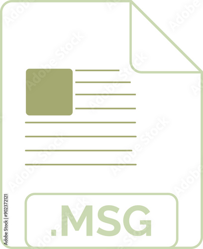 MSG File icon little lines outline