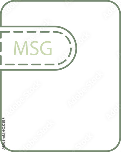 MSG File icon thick black outline