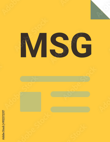 MSG with deep and minimal colors and folded icon