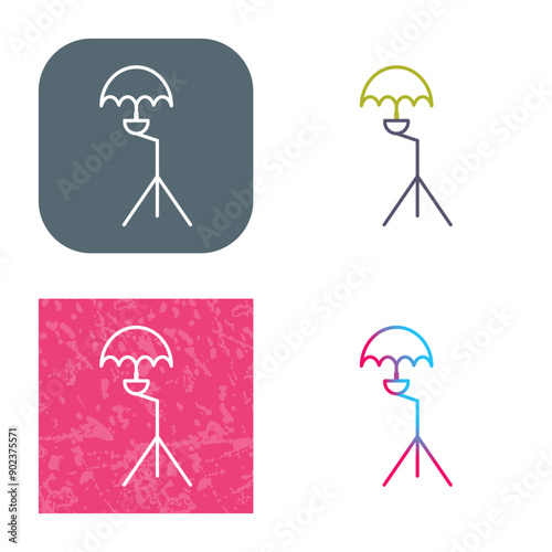 Unique Umbrella Stand Icon Design