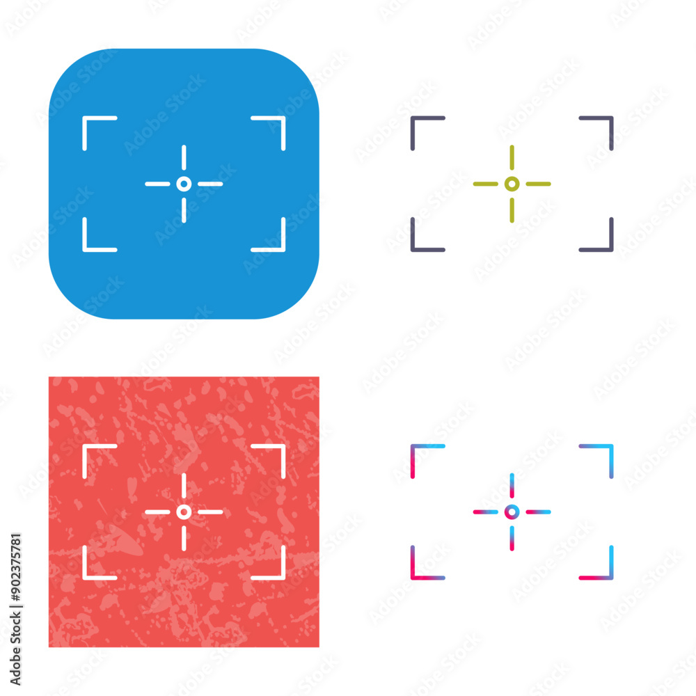 Unique Focus Icon Design Unique Focus Icon Design