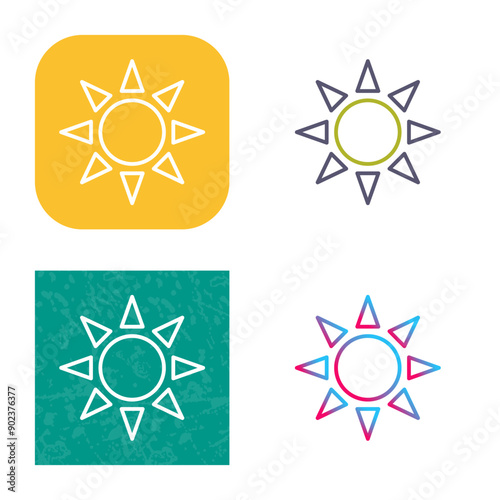 UV Radiation Icon Design