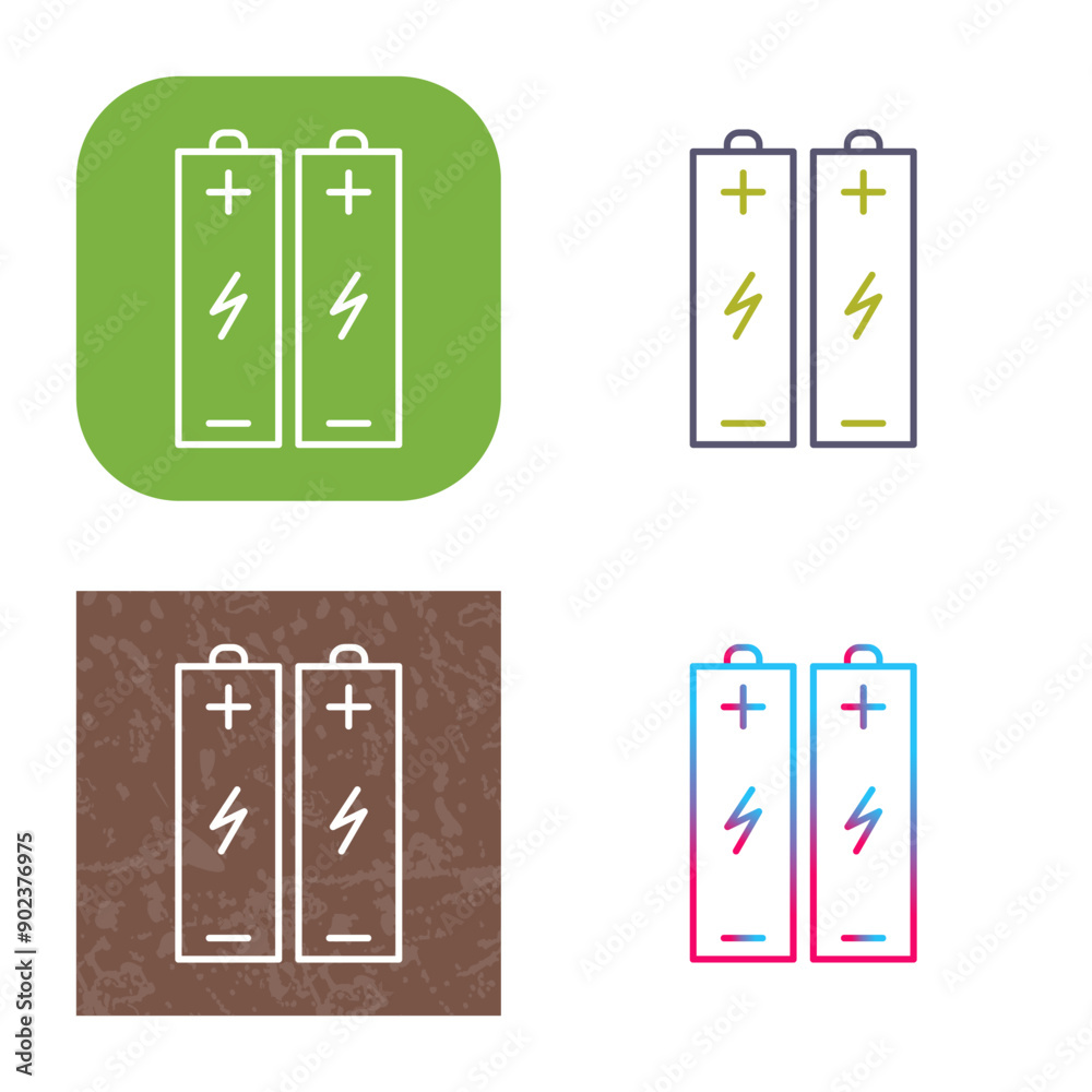 Batteries Icon Design Batteries Icon Design