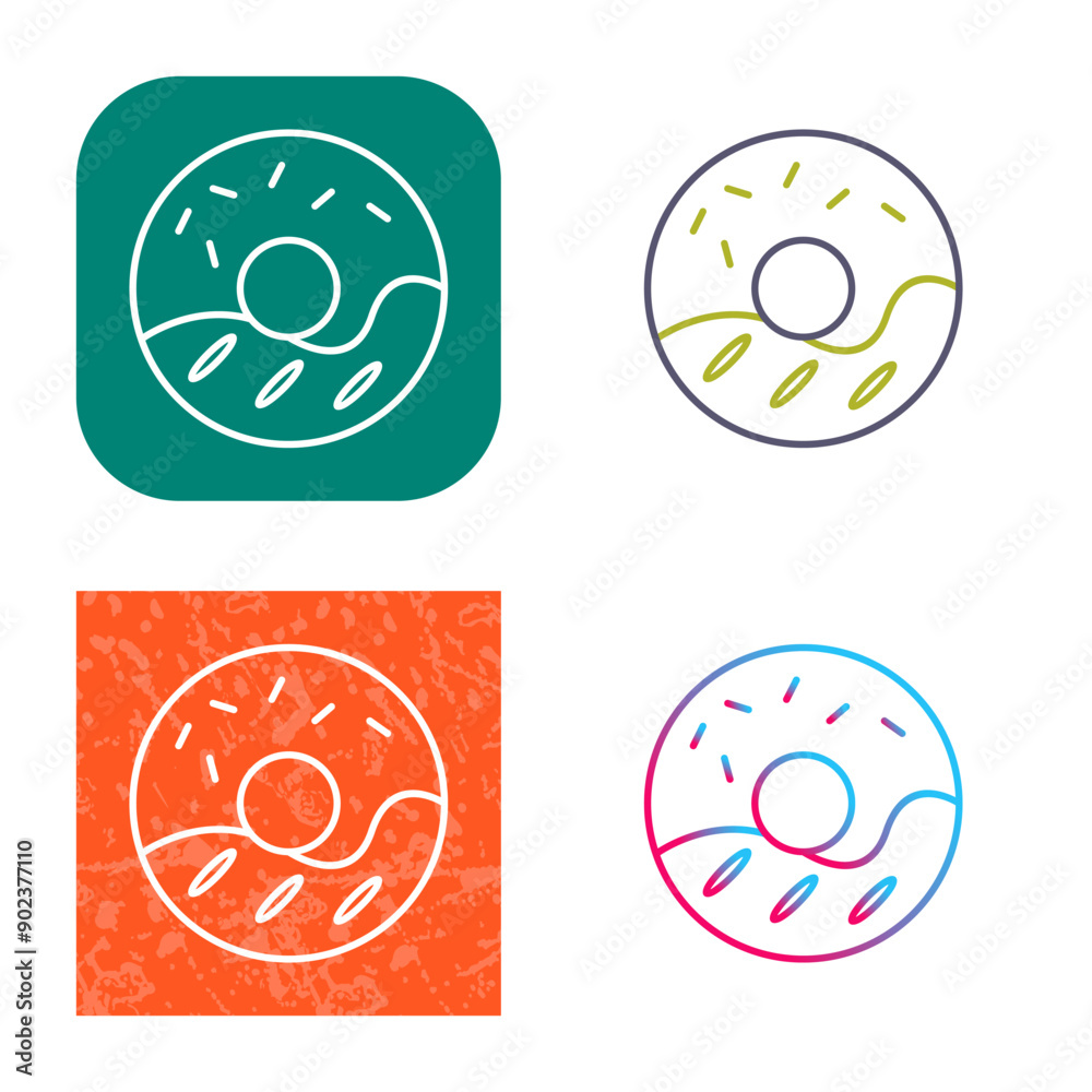 Cream Doughnut Icon Design