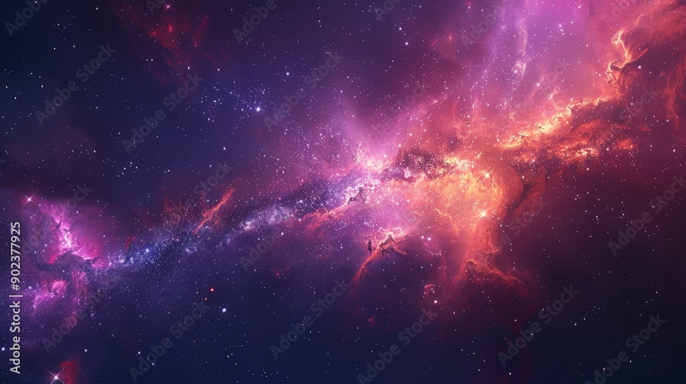 Galaxy background with deep, cosmic colors and detailed star patterns