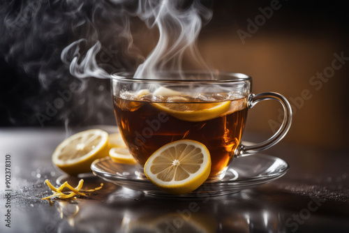 Tea with lemon, generated by artificial intelligence