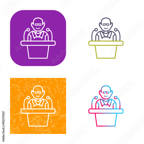 Unique Lecture Icon Design