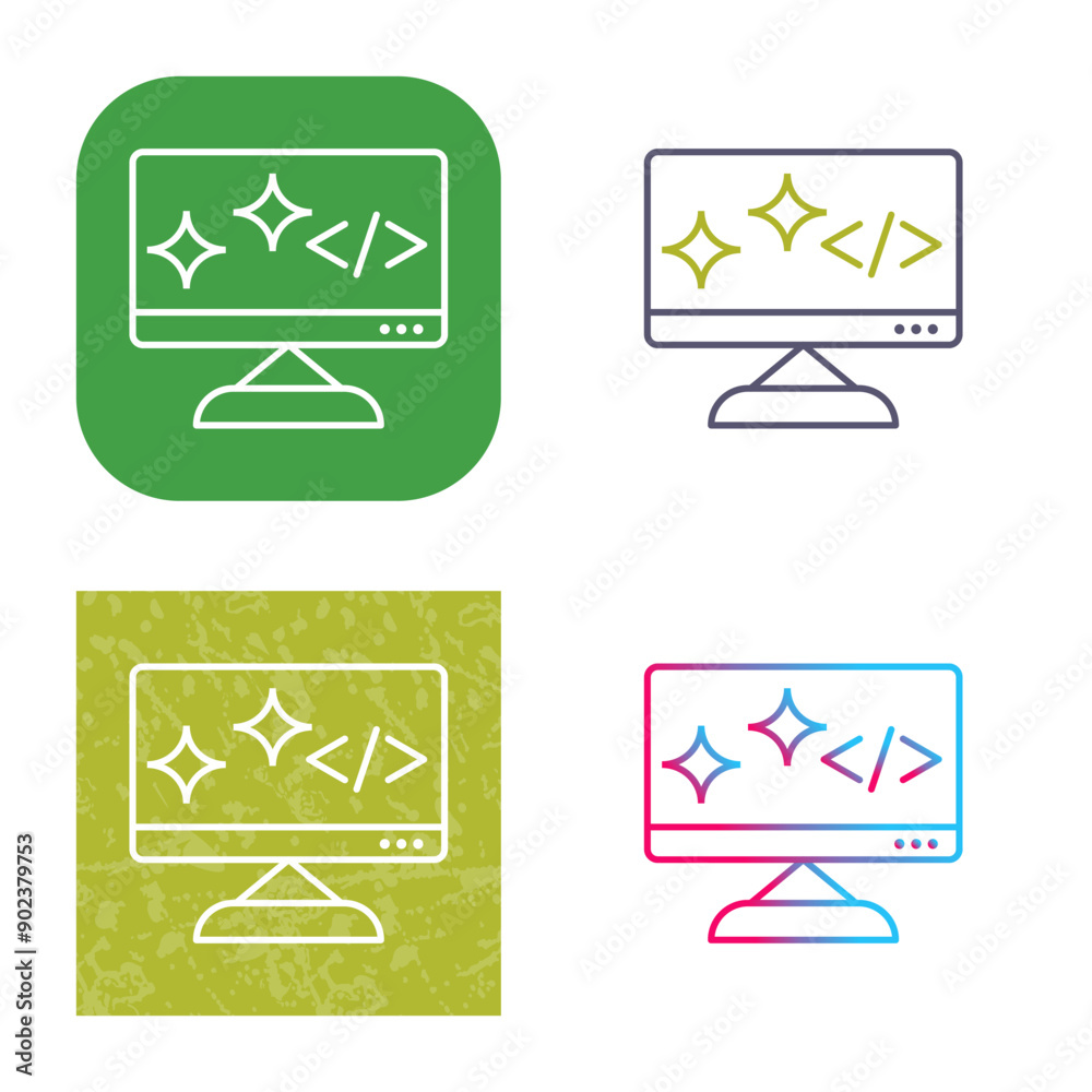 Unique Clean Code Icon Design Unique Clean Code Icon Design