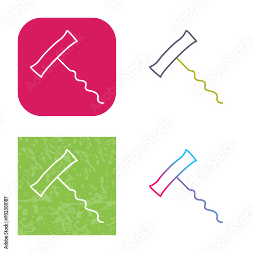 Unique Corkscrew Icon Design