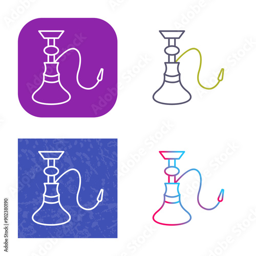 Unique Hookah Icon Design