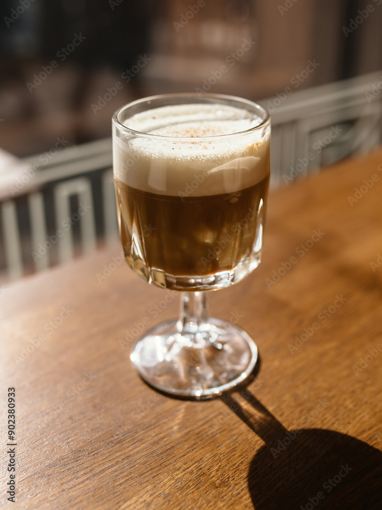 delicious drink on a wooden table in a beautiful bar delicious drink on a wooden table in a beautiful bar